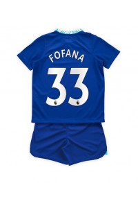 Fotbalové Dres Chelsea Wesley Fofana #33 Dětské Domácí Oblečení 2022-23 Krátký Rukáv (+ trenýrky)
